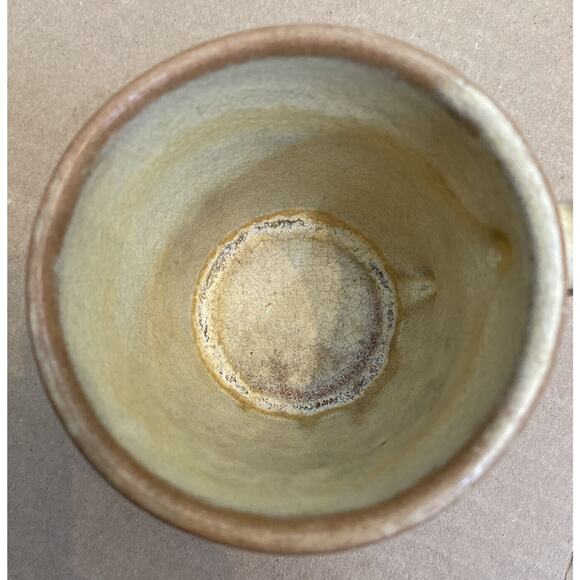 Frankoma Pottery Cup Vintage 7C Mayan-Aztec Desert Gold Glaze (?) Kitchenware - Picture 5 of 8